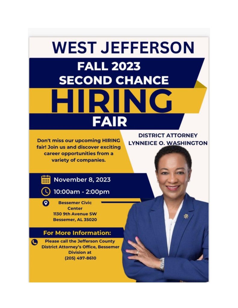 Fall 2023 Second Chance Hiring Fair The City Of Bessemer